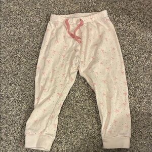 Zara Kids Light Pink Leggings with Pink Bow Pattern